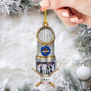 Los Angeles Dodgers 2025 World Series Champions Custom Shape Acrylic Ornaments.jfif