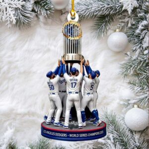 Los Angeles Dodgers 2025 World Series Champions Custom Shape Acrylics Ornament.jfif