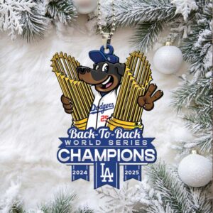 Los Angeles Dodgers World Series 2025 Custom shape 2 sided Acrylic Car Ornaments.jfif (1)
