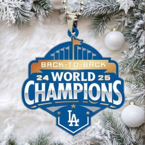 Los Angeles Dodgers World Series 2025 Custom shape 2sided Acrylic Car Ornament.jfif