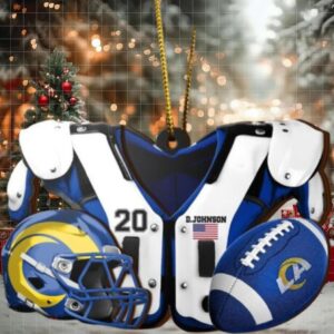 Los Angeles Rams NFL Sport Ornament Custom Your Name And Number 2023 Christmas Tree Decorations