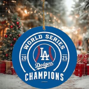 MLB Los Angeles Dodgers 2025 World Series Champions Christmas Ornament
