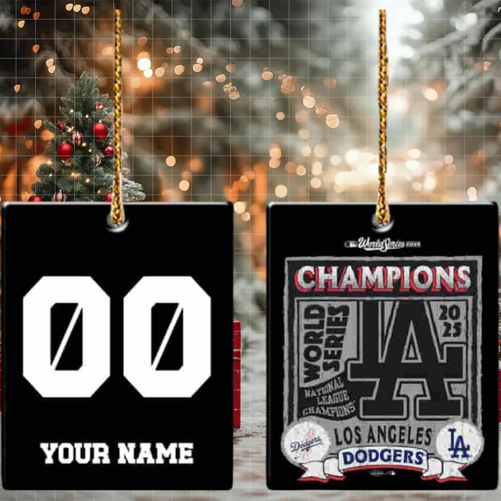 MLB Los Angeles Dodgers 2025 World Series Champions Custom Name Tree Decor Xmas Ornament MLB Los Angeles Dodgers 2025 World Series Champions Custom Name Tree Decor Xmas Ornament