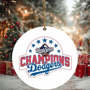 MLB Los Angeles Dodgers 2025 World Series Champions Tree Decor Christmas Ornament
