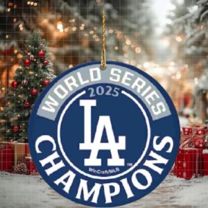 MLB Los Angeles Dodgers Wincraft 2025 World Series Champions Christmast Ornament For Fans And Family