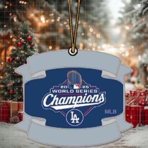 MLB Los Angeles Dodgers Wincraft 2025 World Series Champions Tree Decoration Christmas Ornament