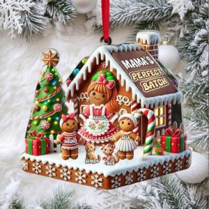 Mama's Perfect Batch Personalized Gingerbread House Ornament