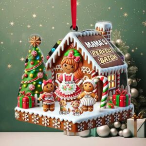 Mama's Perfect Batch Personalized Gingerbread House Ornament