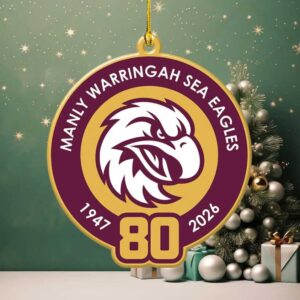 Manly Warringah Sea Eagles 80th Anniversary Commemorative Acrylic Ornament