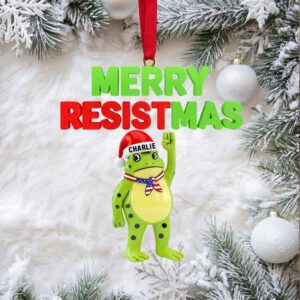 Merry Resistmas Ornament Customizable Christmas