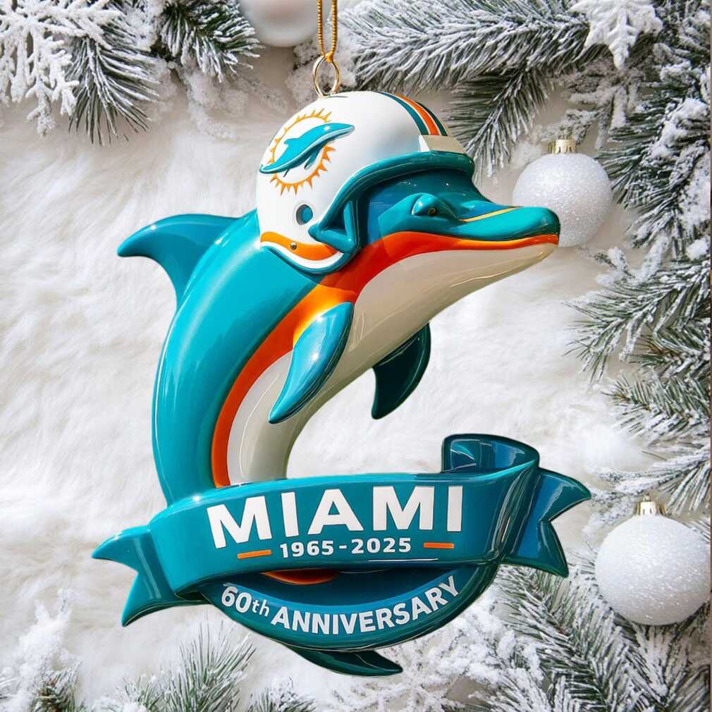 Miami Dolphins 60th Anniversary Commemorative Ornament Miami Dolphins 60th Anniversary Commemorative Ornament