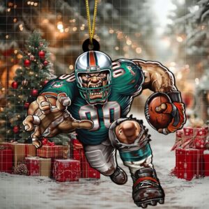 Miami Dolphins Acrylic Ornament, Sport Ornament , Sport Decorations ETRG 52171