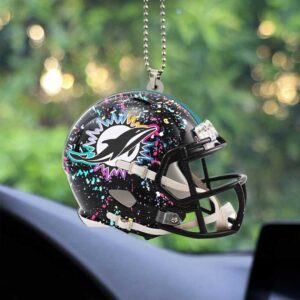 Miami Dolphins NFL Mini Football Helmet Hanging Ornament