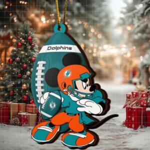 Miami Dolphins Piece Acrylic Ornament, Sport Team And MK Ornament,Sport Ornament, Fan Gifts, Hanging Decoration EHIVM 52346