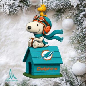 Miami Dolphins Snoopy Aviator Doghouse Ornament Miami Dolphins Snoopy Aviator Doghouse Ornament