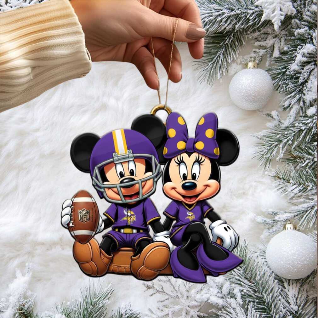 Mickey & Minnie Mouse Baltimore Ravens Christmas Ornament Mickey & Minnie Mouse Baltimore Ravens Christmas Ornament