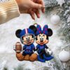 Mickey and Minnie Mouse Carolina Panthers Christmas Ornament Mickey and Minnie Mouse Carolina Panthers Christmas Ornament