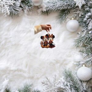 Mickey & Minnie Mouse Washington Commanders NFL Christmas Ornament