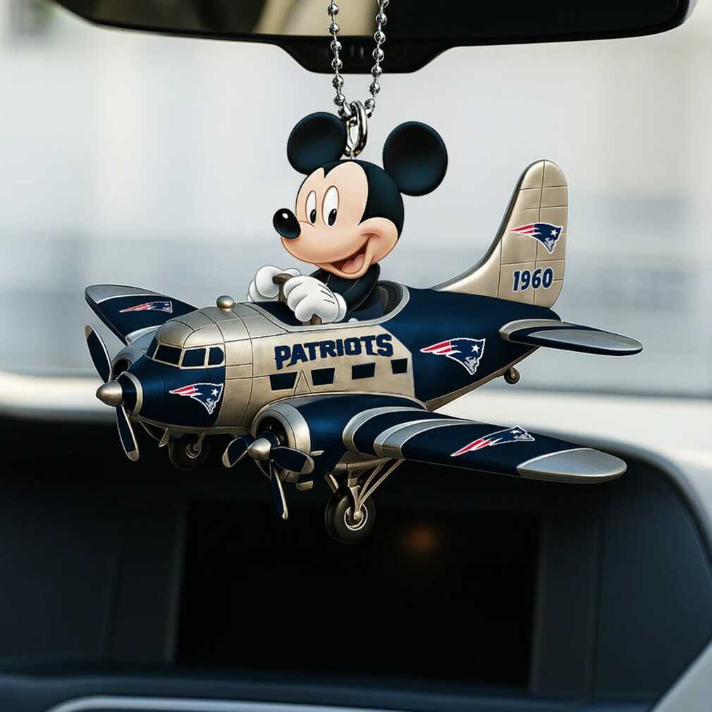 Mickey Mouse New England Patriots Vintage Airplane Ornament Mickey Mouse New England Patriots Vintage Airplane Ornament