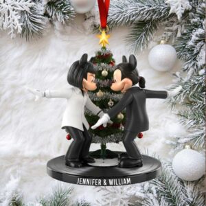 Mickey and Minnie Dancing Holiday Ornament