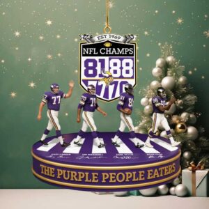 Minnesota Vikings Purple People Eaters Legacy Acrylic Ornament