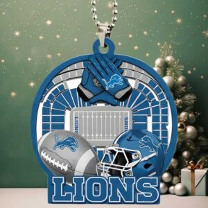 NFL Detroit Lions Stadium View Christmas Tree Decorations Ornament