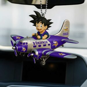 NFL Minnesota Vikings Goku 1960 Plane Car Ornament