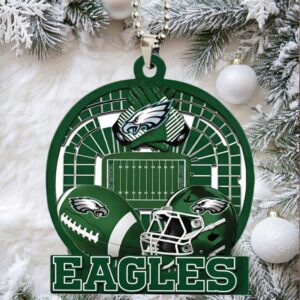 NFL Philadelphia Eagles Helmet and Football Car Charm Ornament
