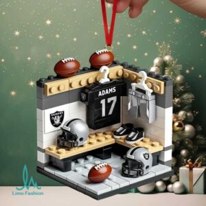 NFL Raiders Adams 17 Building Block Display Case Ornament