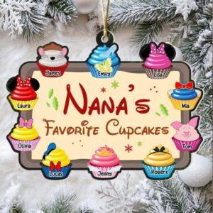 Nana’s Favorite Cupcakes, Gift For Grandma, Personalized Acrylic Ornament, Cupcake Kids Ornament, Christmas Gift Nana’s Favorite Cupcakes, Gift For Grandma, Personalized Acrylic Ornament, Cupcake Kids Ornament, Christmas Gift