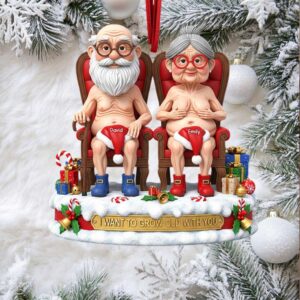 Naughty Old Couple Christmas Ornament Personalized Gifts For Couple Naughty Old Couple Christmas Ornament Personalized Gifts For Couple