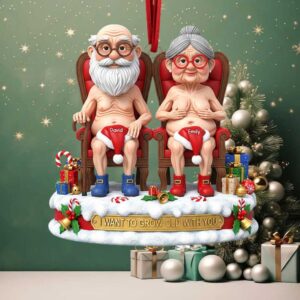 Naughty Old Couple Christmas Ornament Personalized Gifts For Couple