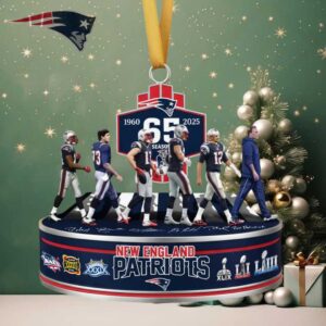 New England Patriots 65th Season Commemorative Acrylic Ornament
