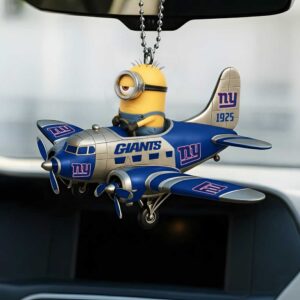 New York Giants Minion Airplane Christmas Ornament