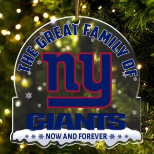 New York Giants Now and Forever Personalized Family Name Ornament