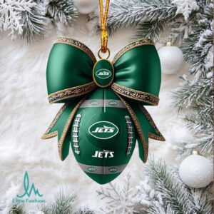 New York Jets Football Glass Orn New York Jets Football Glass Orn