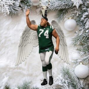 New York Jets x Nick Mangold Custom shape 2 sided Acrylic Car Ornament.jfif