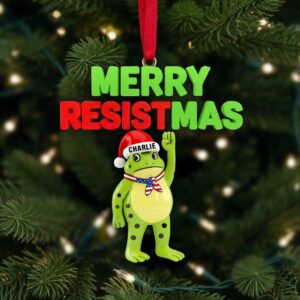 No Kings Just Custom Name Frog Ornament