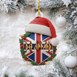Official Def Leppard Band Logo Union Jack Ornament