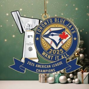 Official MLB Toronto Blue Jays 2025 Victory Banner Acrylic Ornament