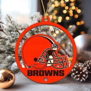 Officially Licensed NFL Cleveland Browns Helmet Christmas Ornament