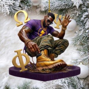 Omega Psi Phi Fraternity Christmas Ornament