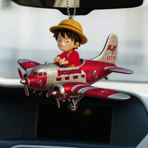 One Piece Straw Hat Luffy x Tampa Bay Buccaneers Airplane Ornament