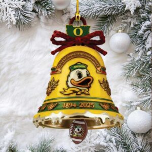 Oregon Ducks Football 131 Years Custom Shape 2 sided Acrylic Ornament.jfif