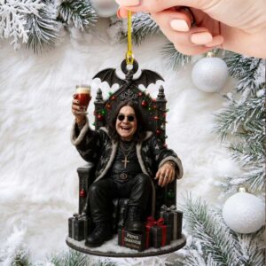 Ozzy Osbourne Prince of Darkness Throne Christmas Ornament