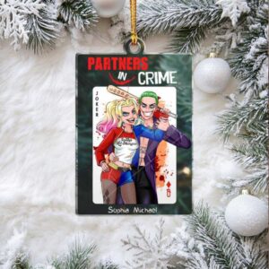 Partners in Crime Harley Quinn and Joker Personalized Ornament (1)