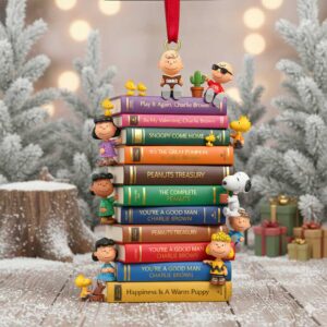 Peanuts Book Stack Christmas Ornament