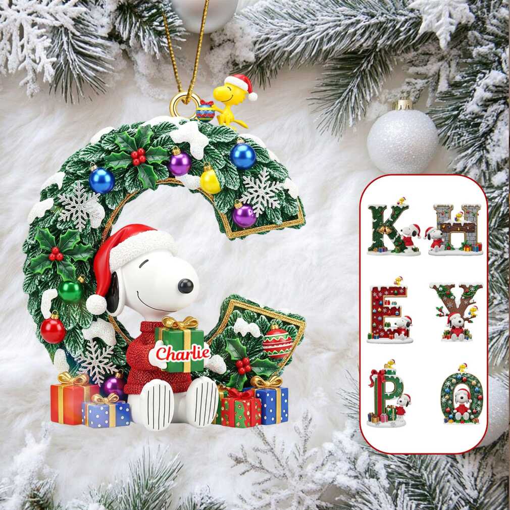 Peanuts Personalized Initial Christmas Ornament Peanuts Personalized Initial Christmas Ornament