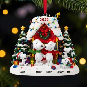 Peanuts Snoopy Family Christmas Ornament