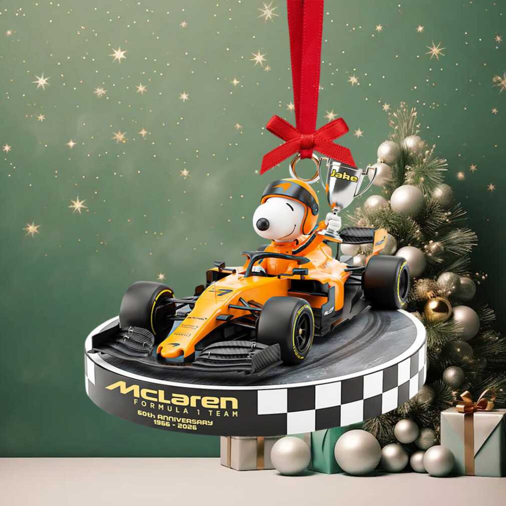 Peanuts Snoopy McLaren Formula 1 Team 60th Anniversary Keepsake Ornament Peanuts Snoopy McLaren Formula 1 Team 60th Anniversary Keepsake Ornament